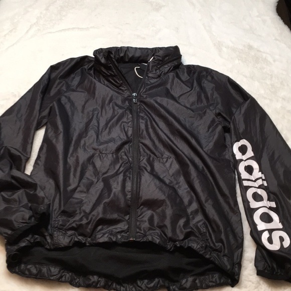 Adidas black waterproof with hood womens jacket size small - Picture 2 of 13